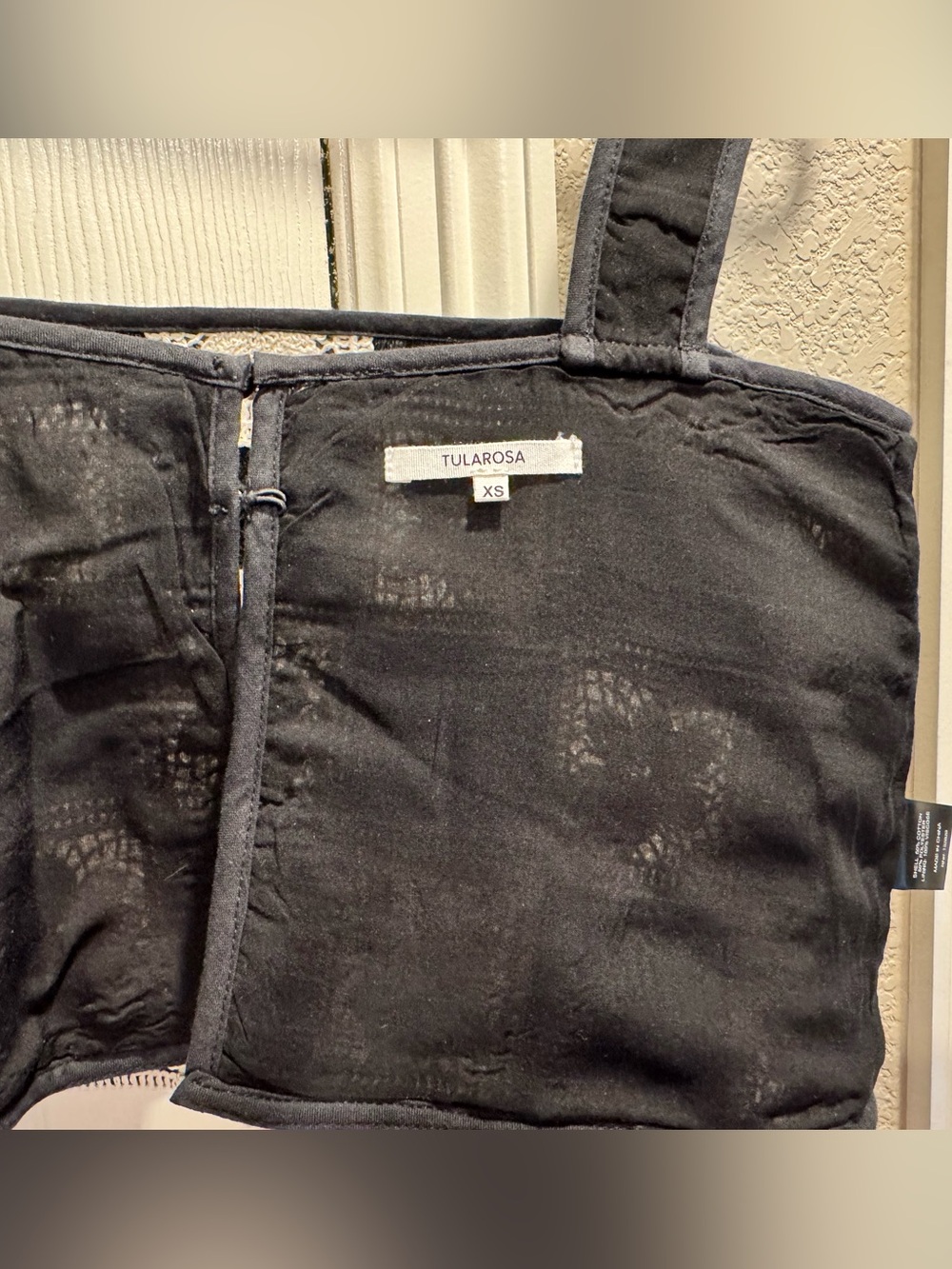 Tularosa Black Crochet Square Crop Top - Picture 4 of 5